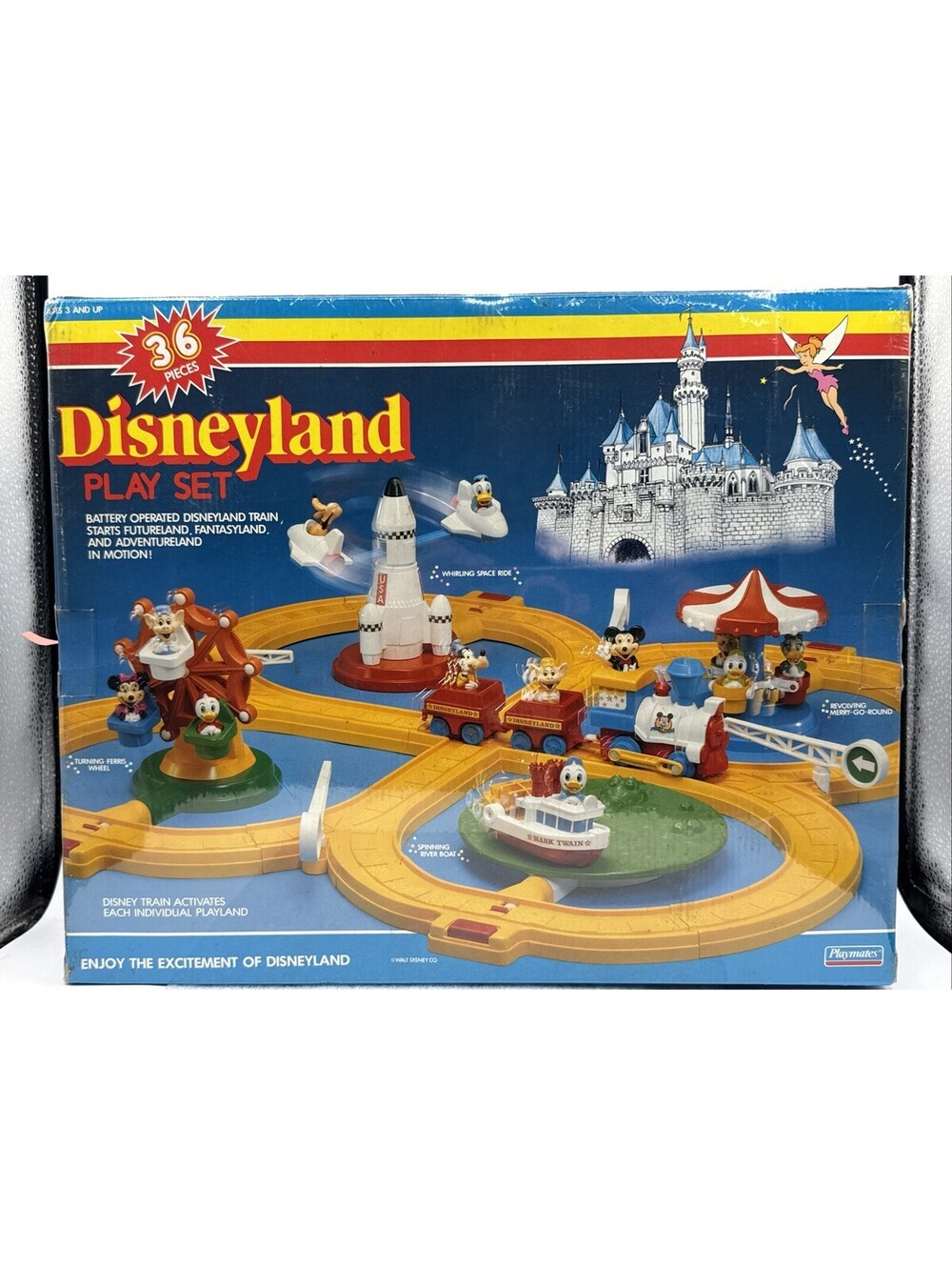 Disneyland Playset 1986 Playmates 36pc Disney Toy Vintage Train Set Sealed
